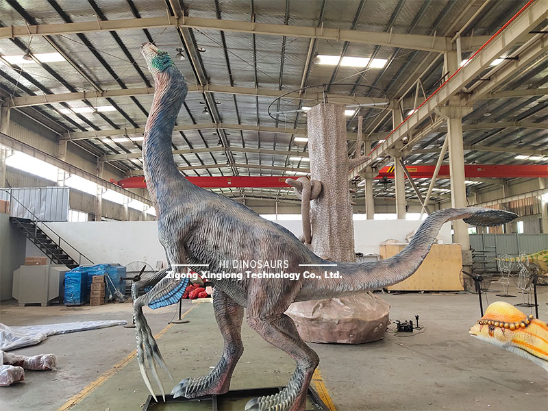 Fiberglass Statue Life Size Dinosaur Therizinosaurus For Theme Mini Golf